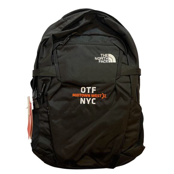 The North Face Black Backpack with Orange Accents - Picture 1 of 15
